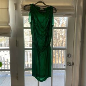 Lanvin Silk Green Midi Dress